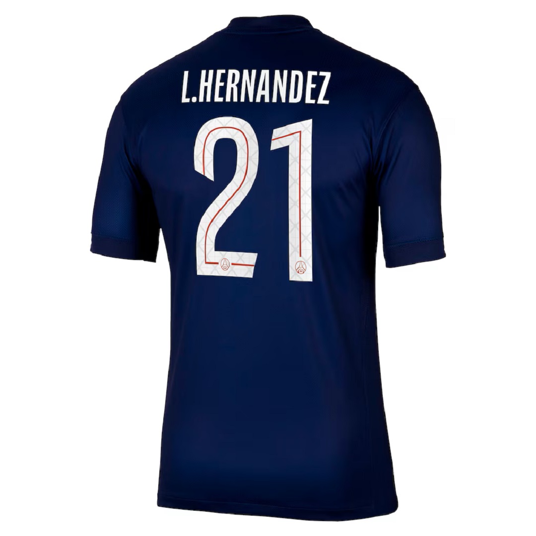 L.HERNANDEZ #21 PSG Home Soccer Jersey 2025/26 Navy