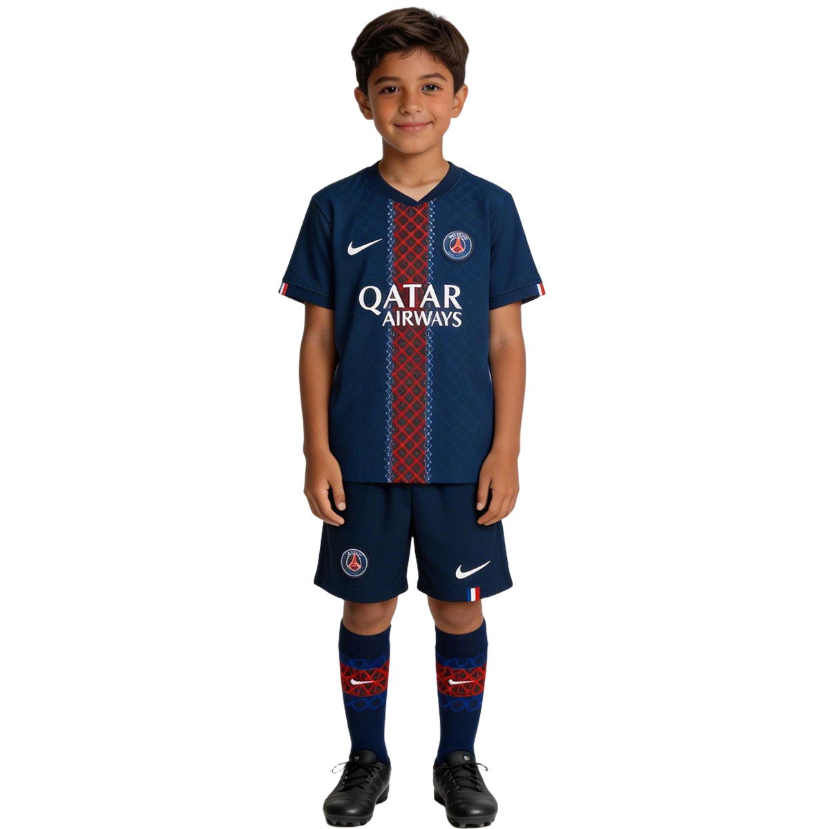 Kid's PSG Home Soccer Jersey Kit(Jersey+Shorts+Socks) 2025/26 Navy
