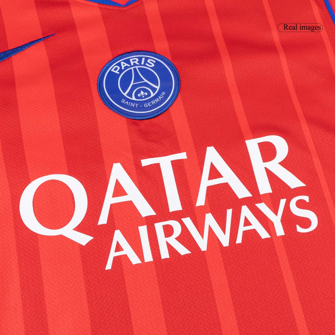 PSG Third Away Soccer Jersey Kit(Jersey+Shorts+Socks) 2025/26  Red
