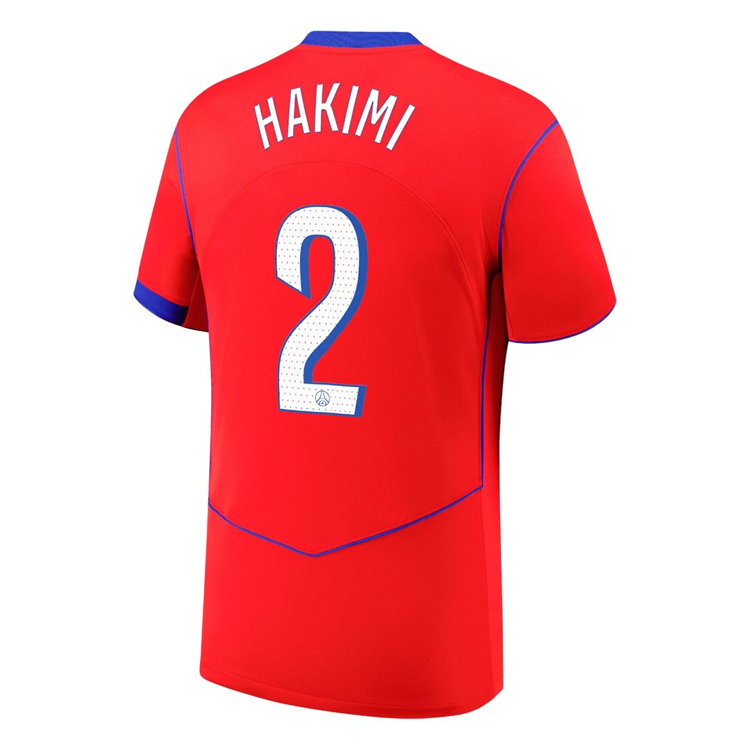 HAKIMI #2 PSG Third Soccer Jersey 2025/26 Red