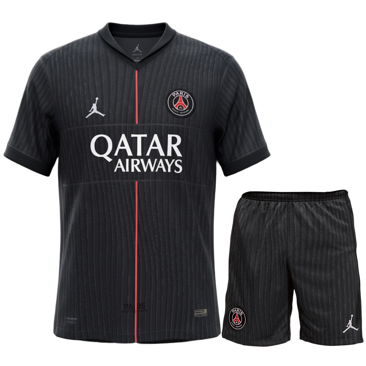 PSG Fourth Soccer Jersey Kit(Jersey+Shorts) 25/26 Black