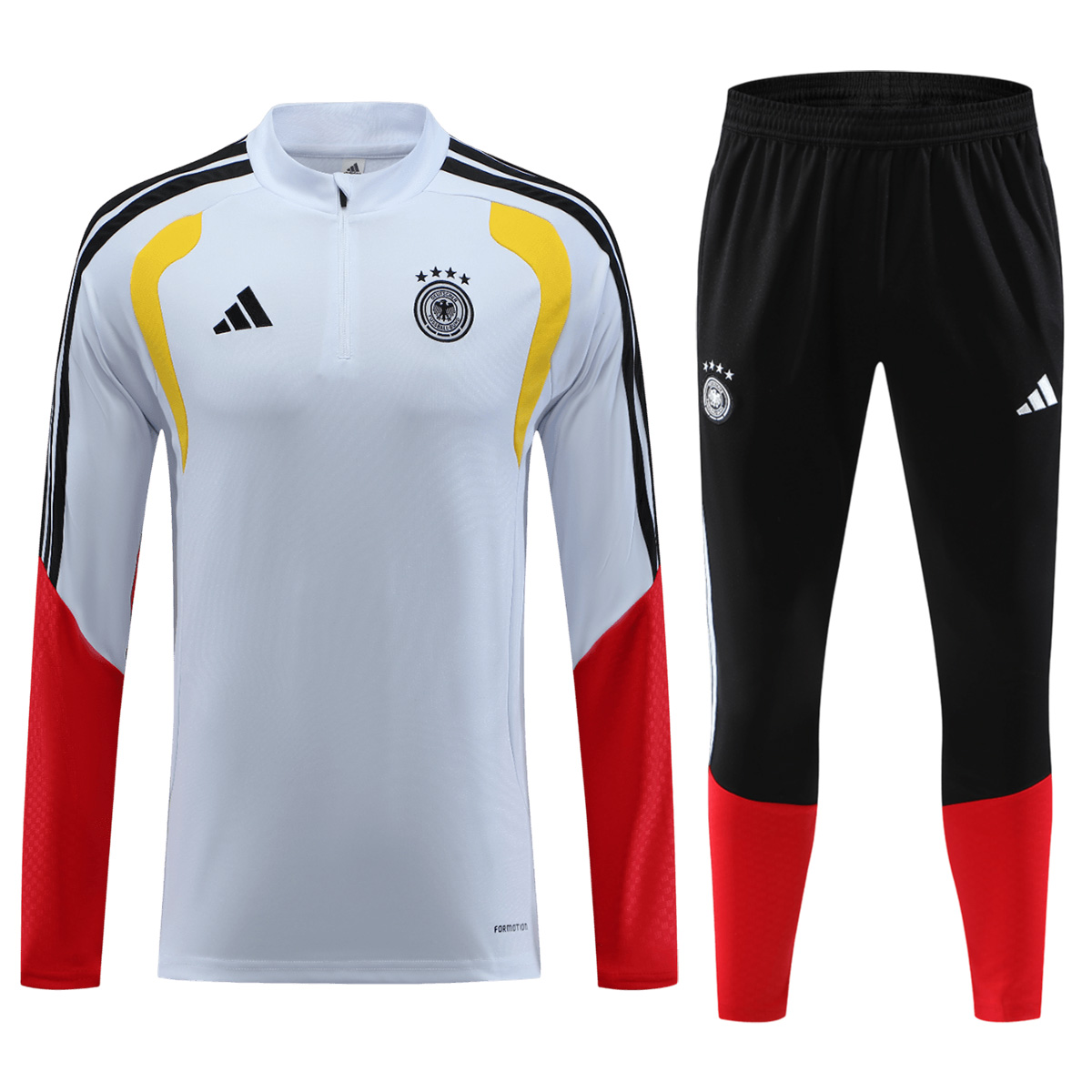 Germany Zipper Sweatshirt Kit(Top+Pants) 2026 White