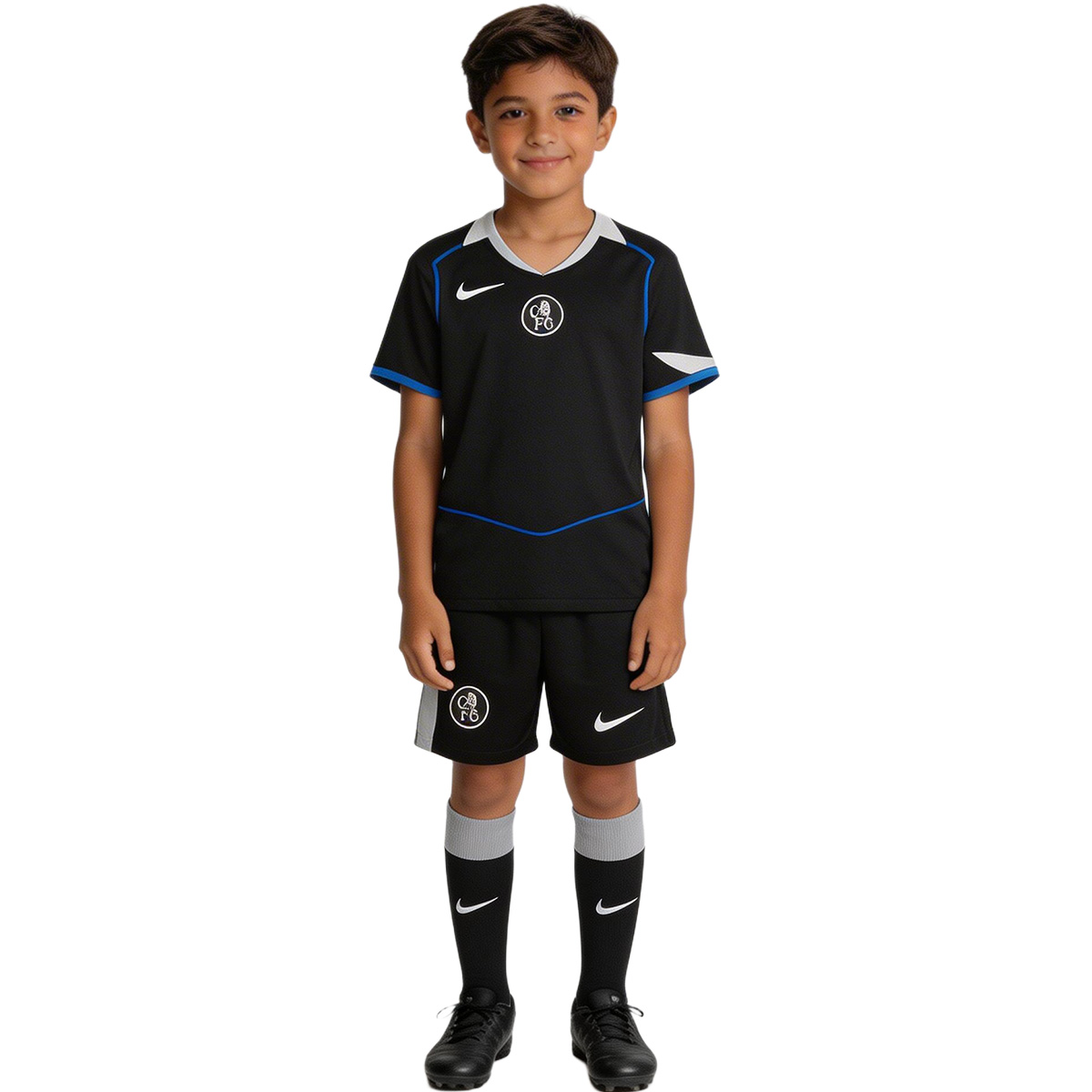 Kid's Chelsea Third Soccer Jersey KKit(Jersey+Shorts+Socks) 25/26 Black