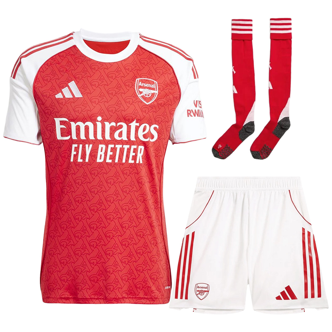 Arsenal Home Soccer Jersey Kit(Jersey+Shorts+Socks) 2025/26 Red