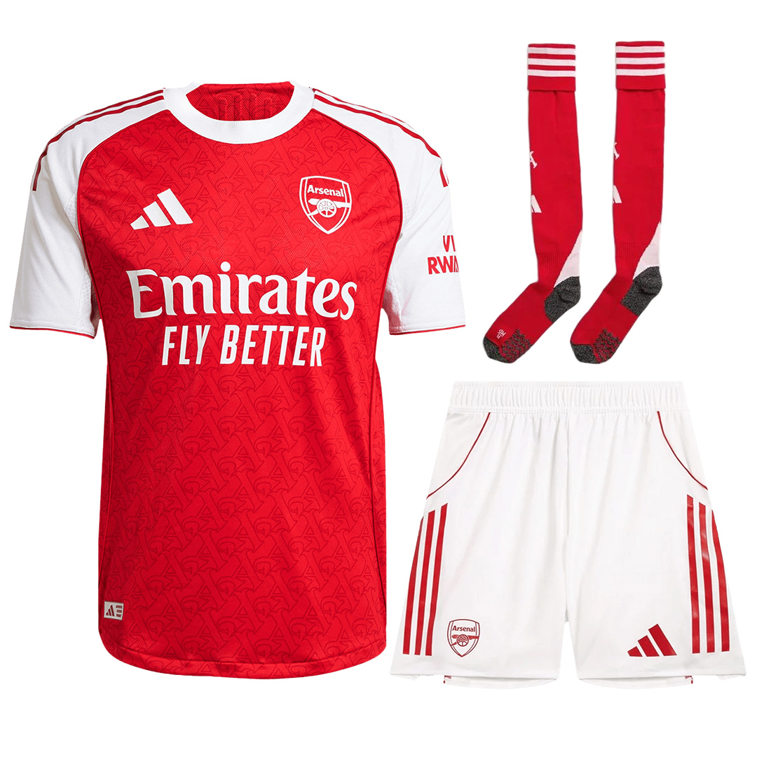 Authentic Arsenal Home Soccer Jersey Kit(Jersey+Shorts+Socks) 2025/26 Red