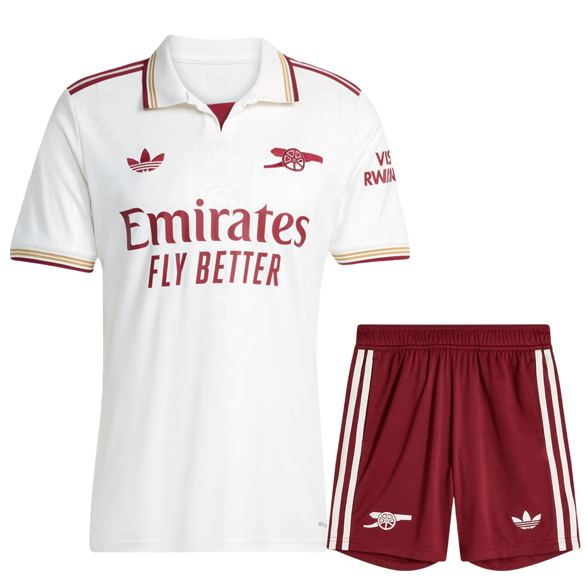 Arsenal Third Soccer Jersey Kit(Jersey+Shorts) 25/26  White
