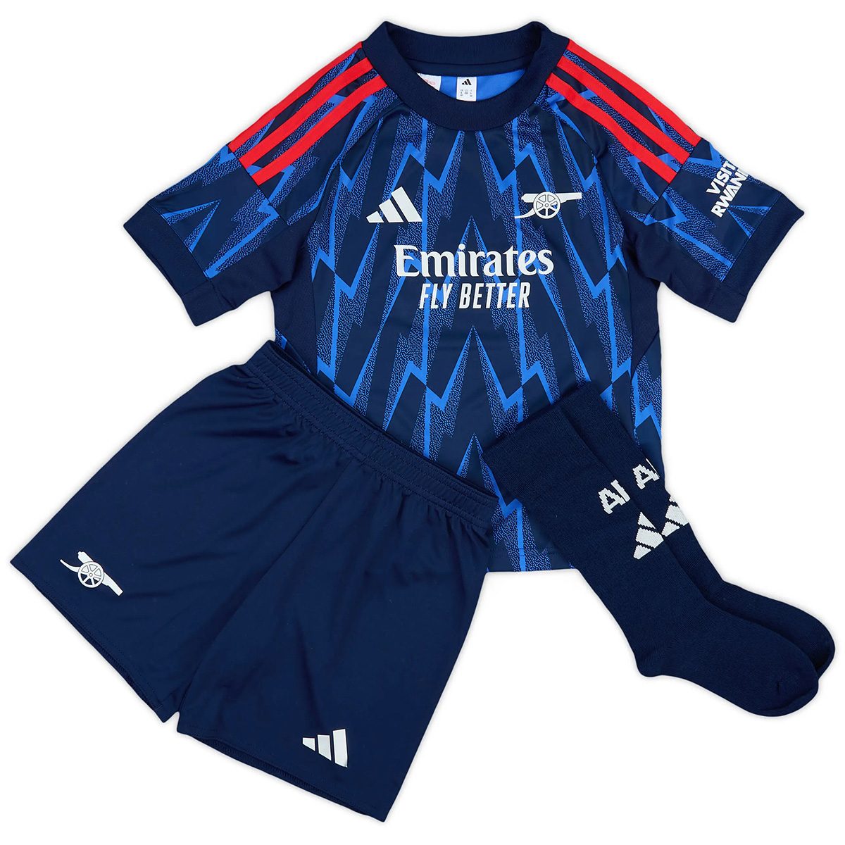 Kid's Arsenal Away Soccer Jersey Kit(Jersey+Shorts+Socks) 2025/26 Blue
