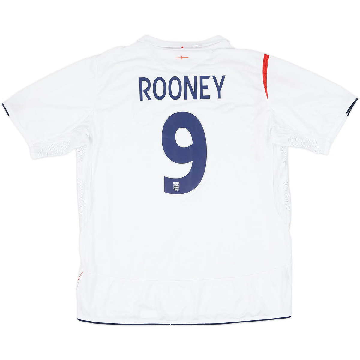 Rooney #9  England Retro Jersey Home World Cup 2006
