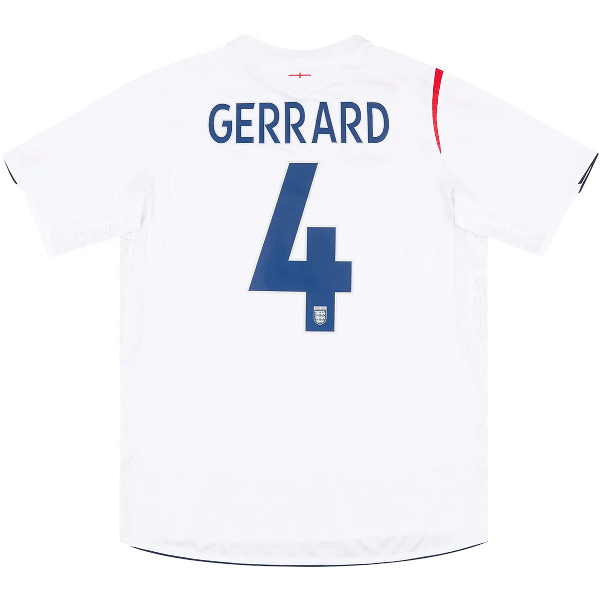 Gerrard #4  England Retro Jersey Home World Cup 2006