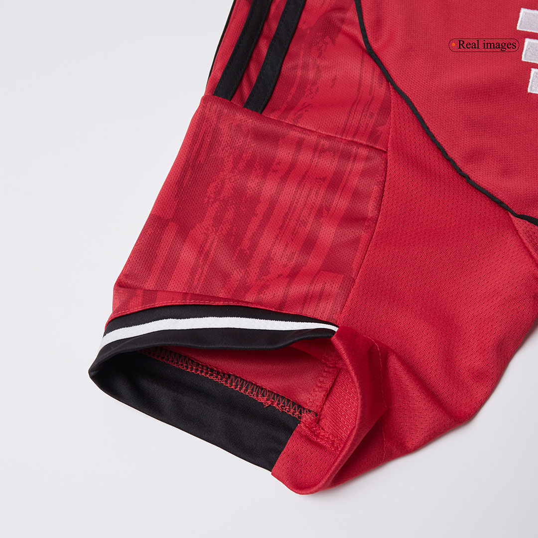 Manchester United Home Soccer Jersey Kit(Jersey+Shorts) 2025/26 Red