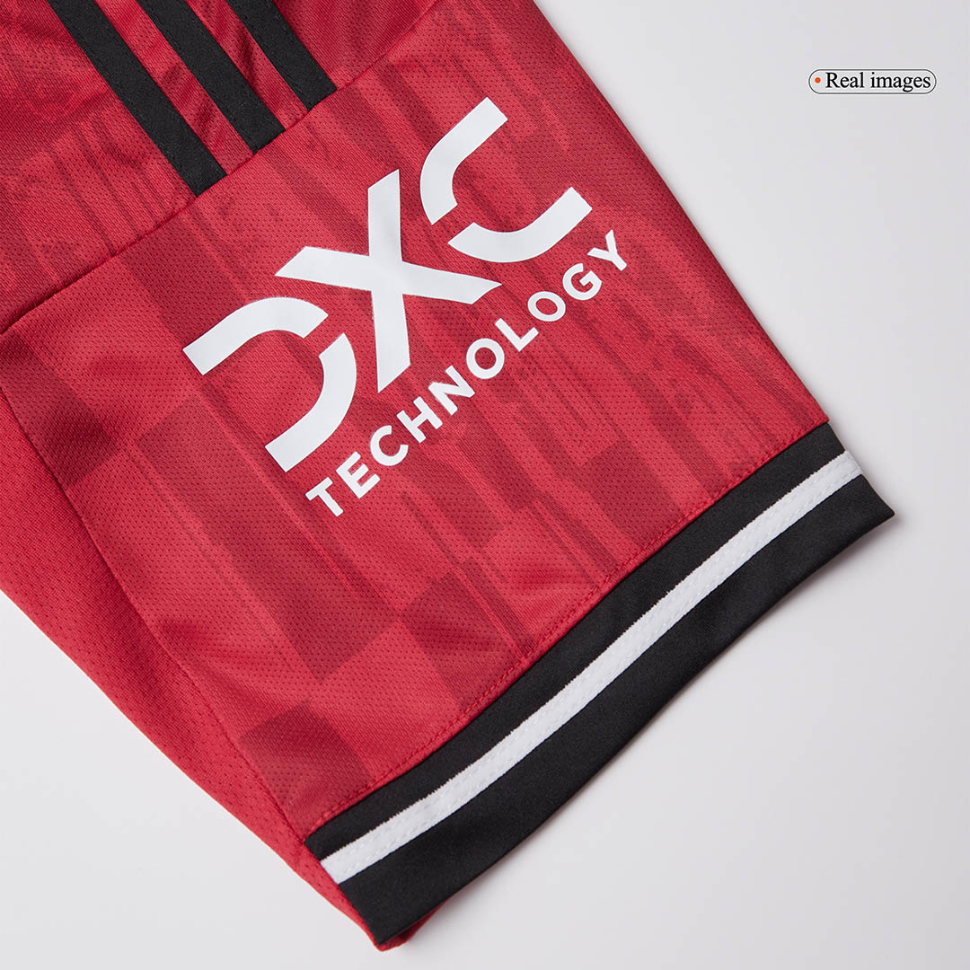 Manchester United Home Soccer Jersey Kit(Jersey+Shorts) 2025/26 Red