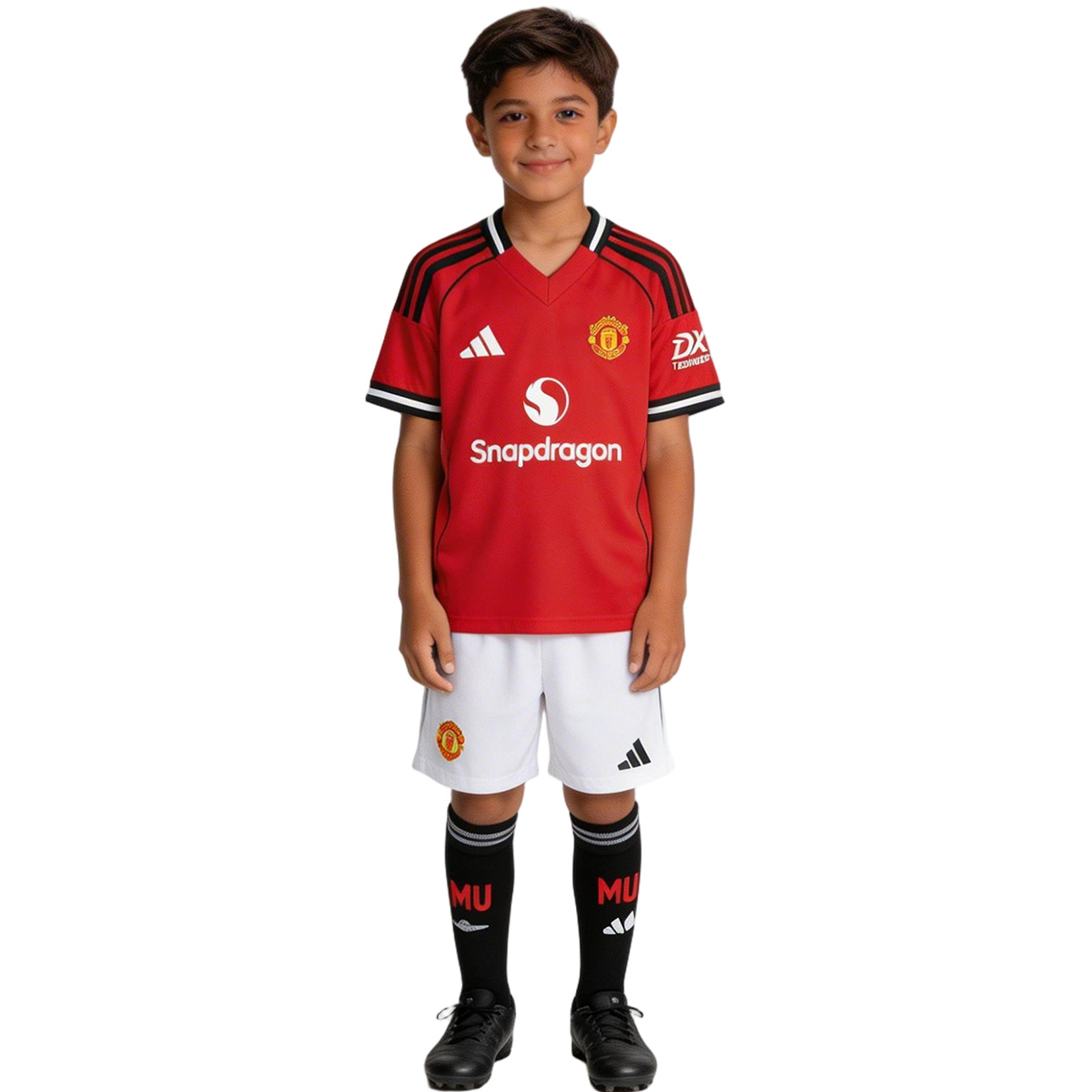 Kid's Manchester United Home Soccer Jersey Kit(Jersey+Shorts+Socks) 2025/26 Red