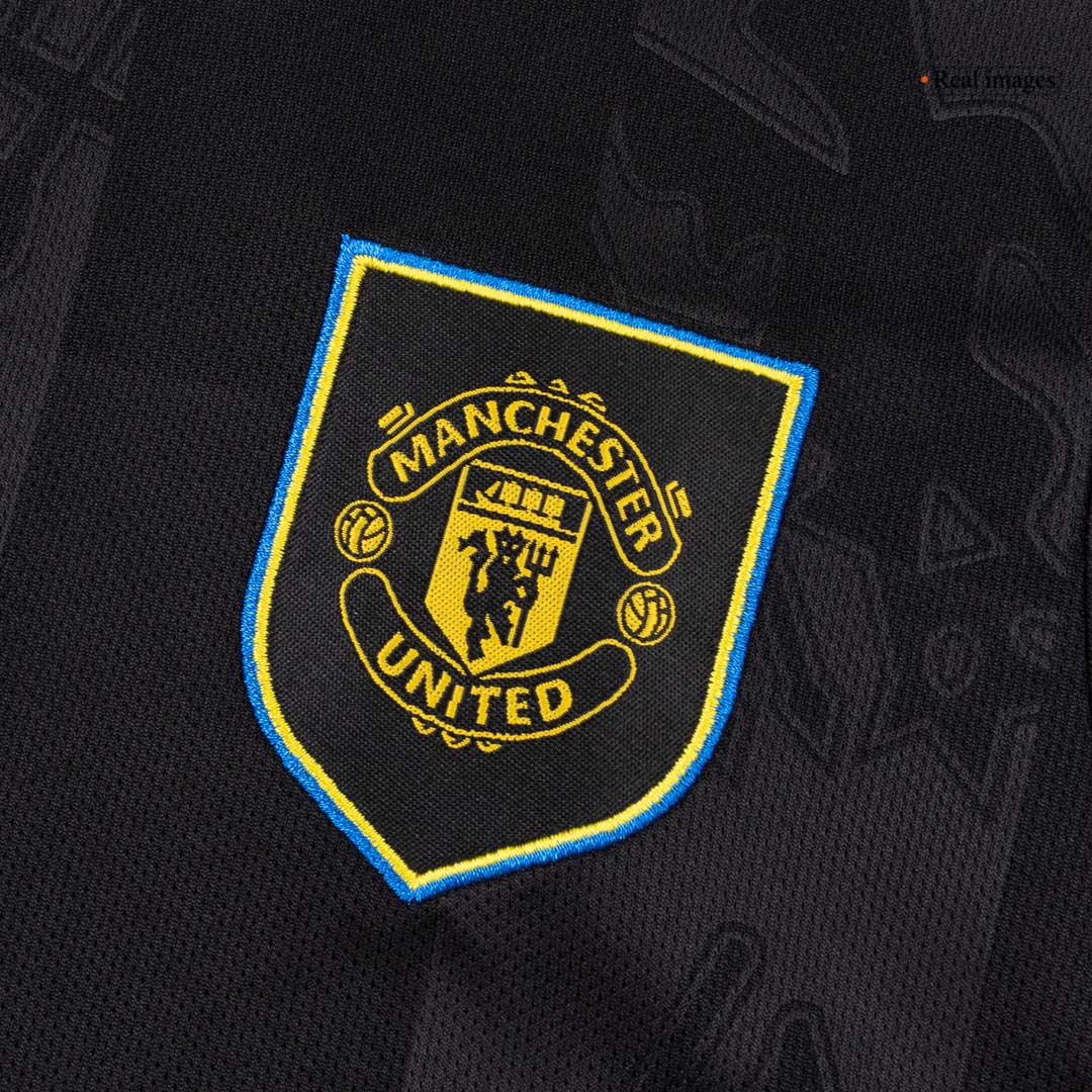 Kid's Manchester United Third Away Soccer Jersey Kit(Jersey+Shorts+Socks) 25/26 Black