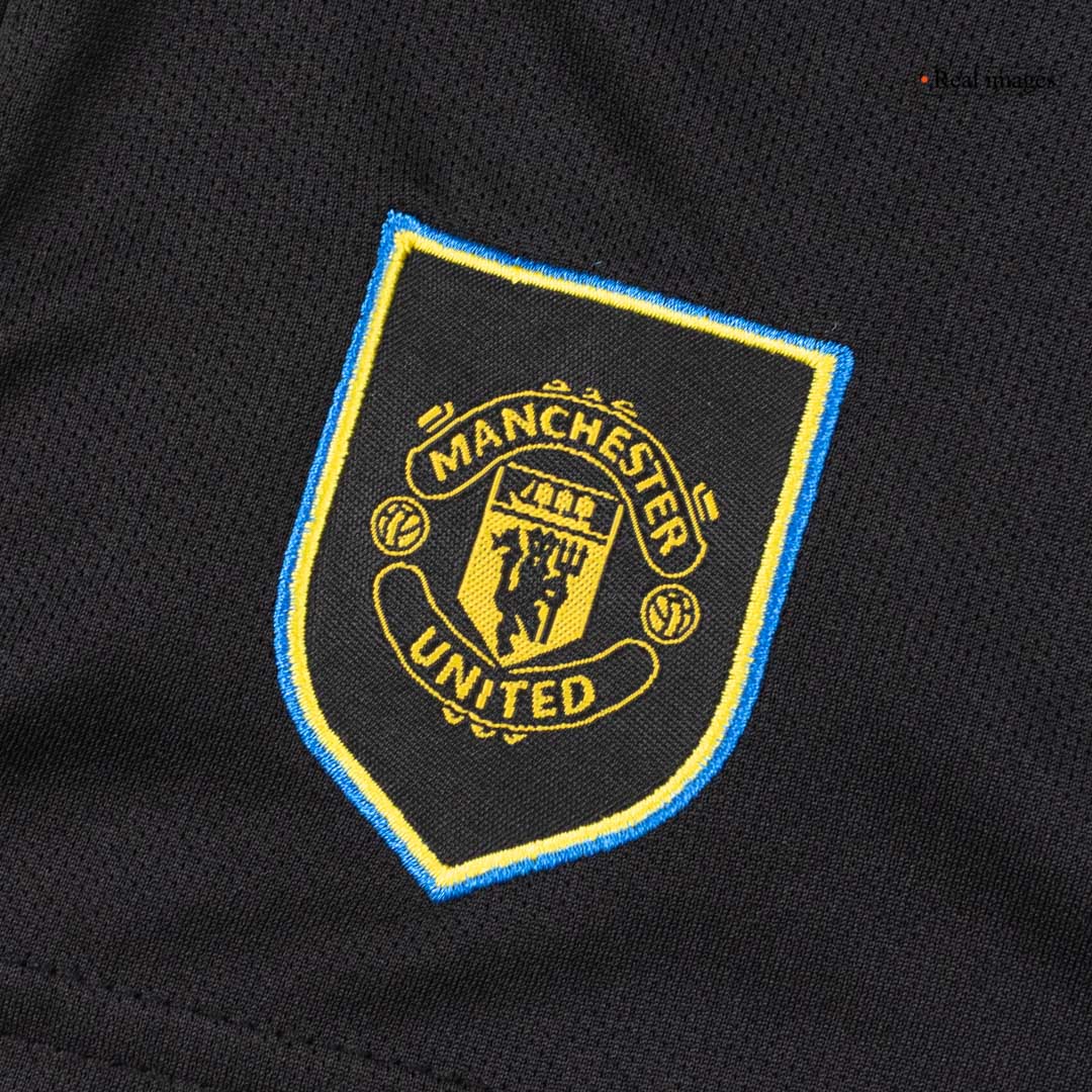 Kid's Manchester United Third Away Soccer Jersey Kit(Jersey+Shorts+Socks) 25/26 Black