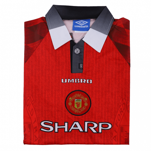 Beckham #10 Retro Manchester United Home Jersey 1996/98