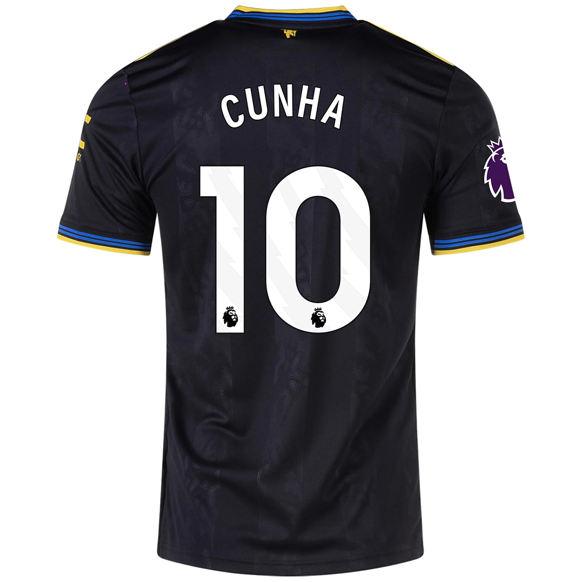 Cunha #10 Manchester United Third Jersey 2025/26 Black