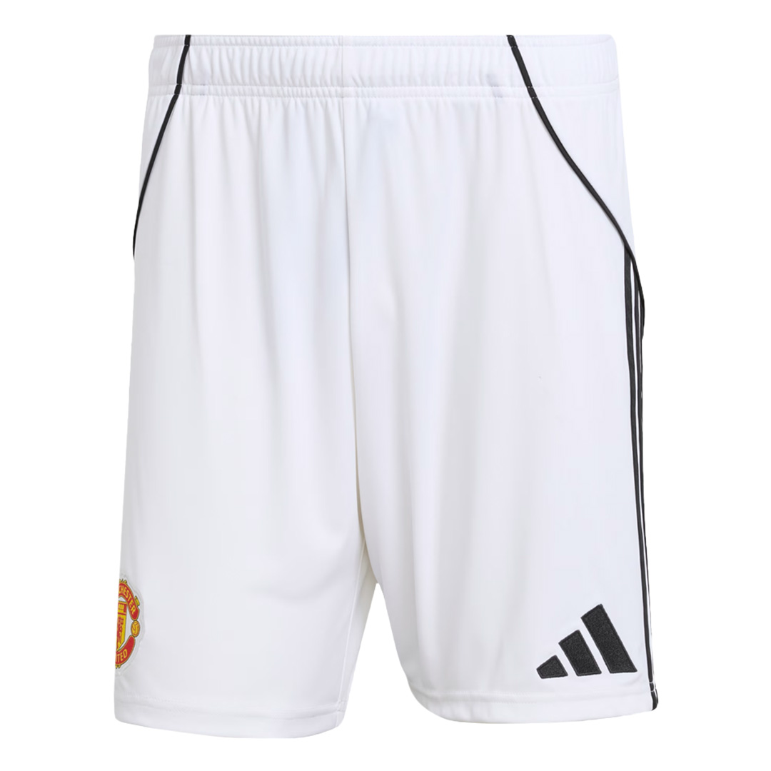 Manchester United Home Soccer Shorts 25/26 White
