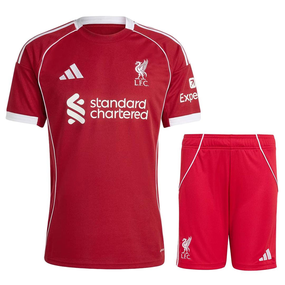 Liverpool Home Soccer Jersey Kit(Jersey+Shorts) 25/26 Red
