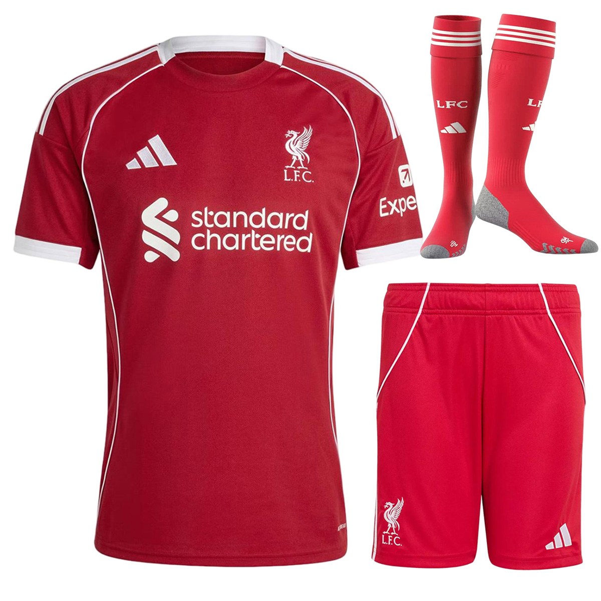 Liverpool Home Soccer Jersey Kit(Jersey+Shorts) 25/26 Red