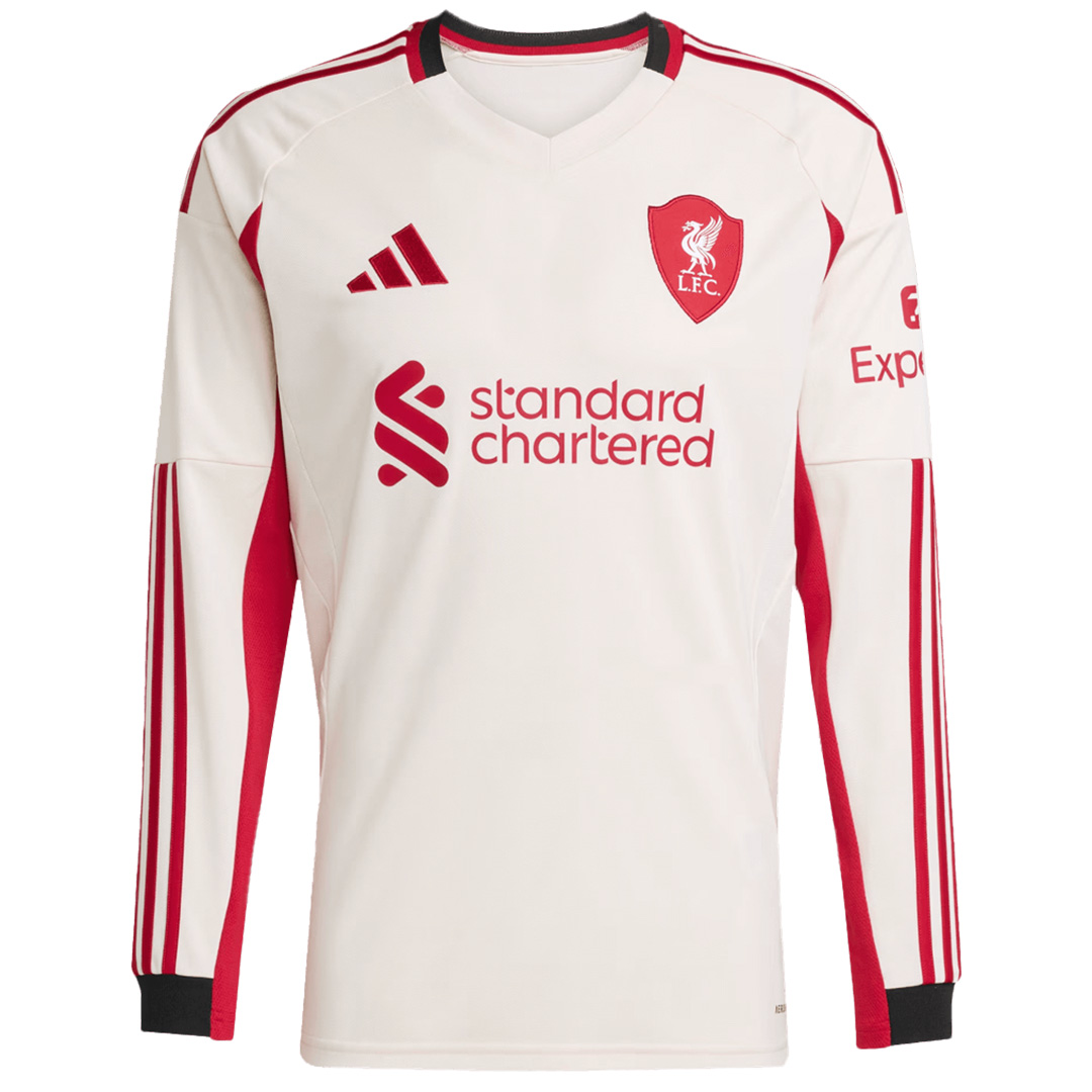 25/26 Livepool Away Long Sleeve Jesey White
