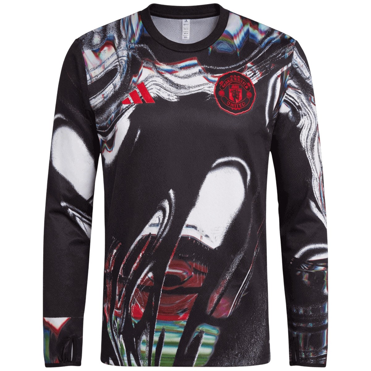 Manchester United Pre-Match Long Sleeve Soccer Jersey 25/26 Black
