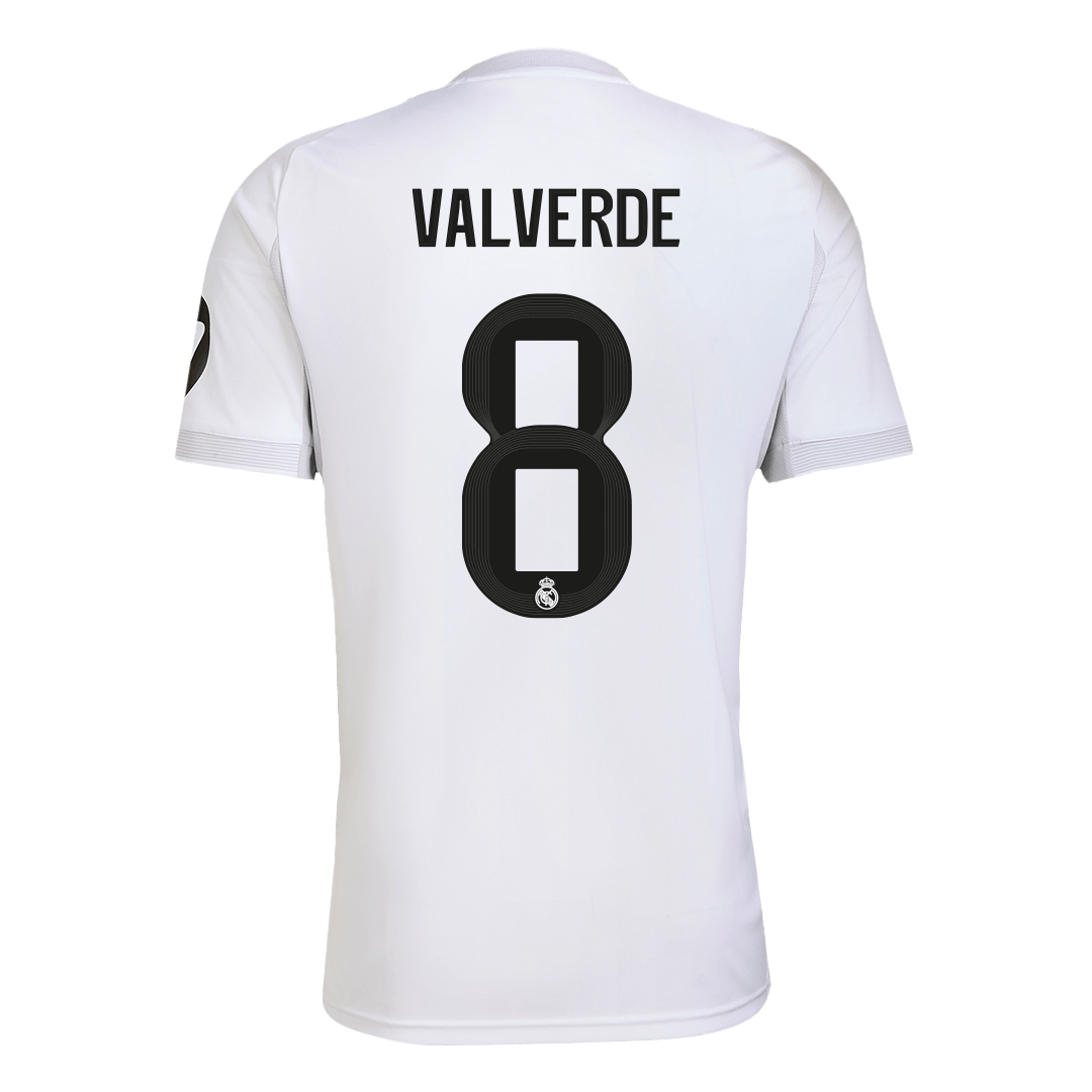 VALVERDE #8 Real Madrid Home Soccer Jersey 2025/26 White