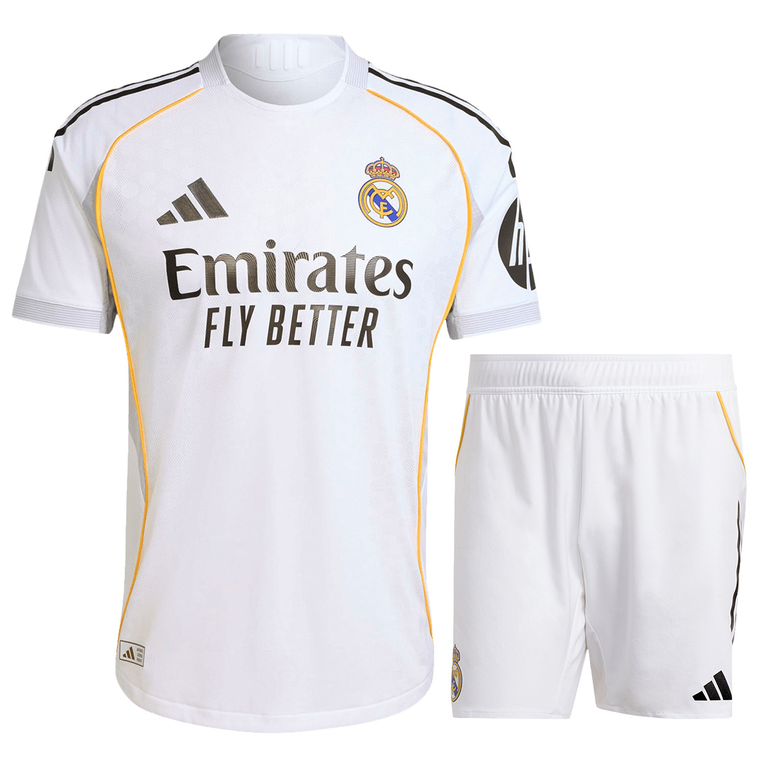 Authentic Real Madrid Home Soccer Jersey Kit(Jersey+Shorts) 2025/26 White