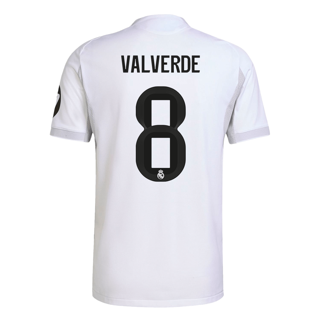 VALVERDE #8 Authentic Real Madrid Home Soccer Jersey 2025/26 White