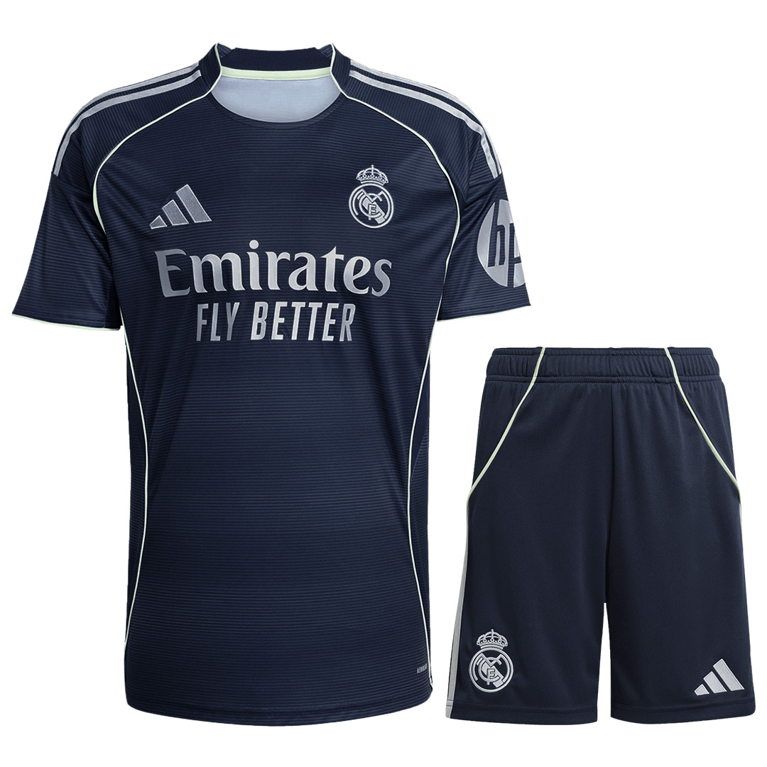 Real Madrid Away Soccer Jersey Kit(Jersey+Shorts) 2025/26 Navy