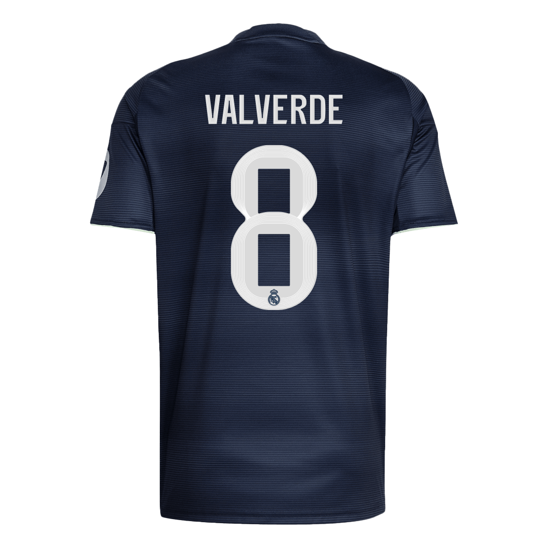 VALVERDE #8 Real Madrid Away Soccer Jersey 2025/26 Navy
