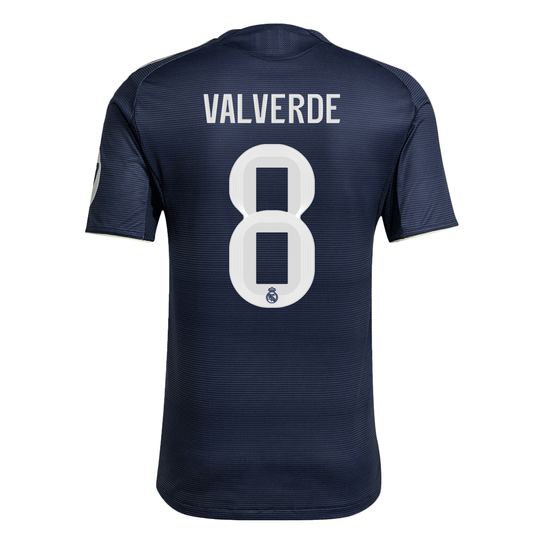 VALVERDE #8 Authentic Real Madrid Away Soccer Jersey 2025/26 Navy