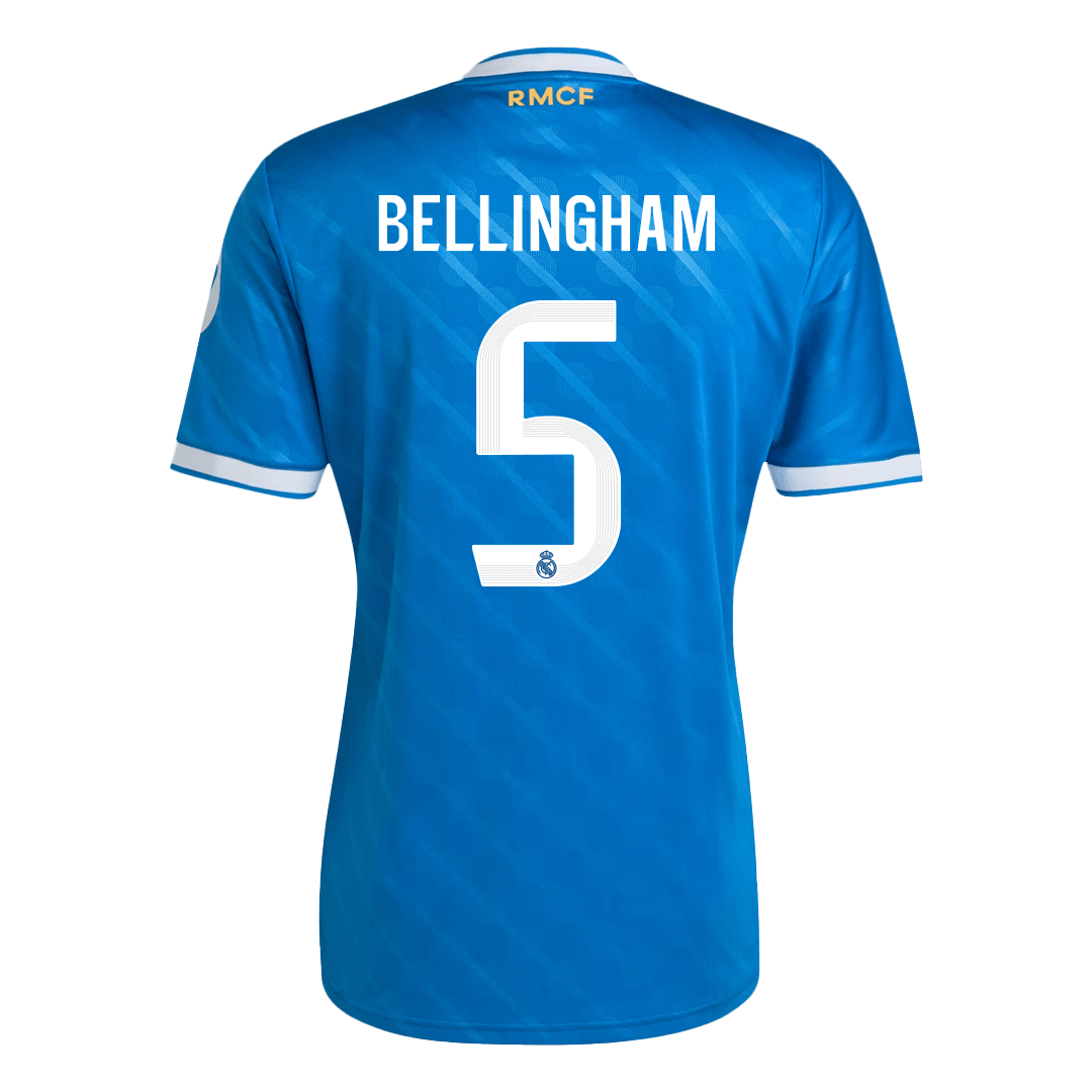 BELLINGHAM #5 Real Madrid Third Away Soccer Jersey 2025/26 Blue