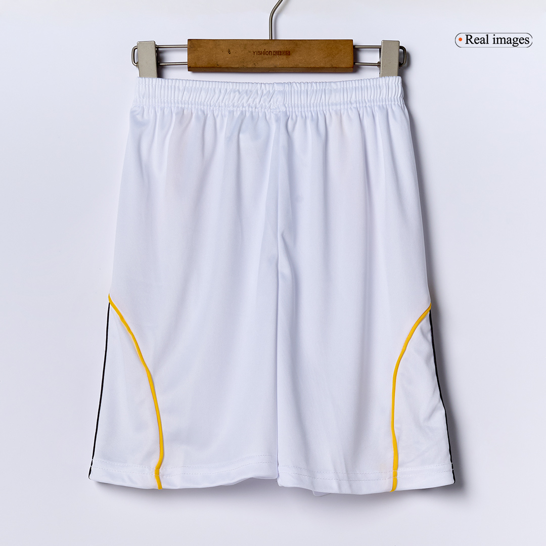 Kid's Real Madrid Home Soccer Jersey Kit(Jersey+Shorts+Socks) 2025/26 White
