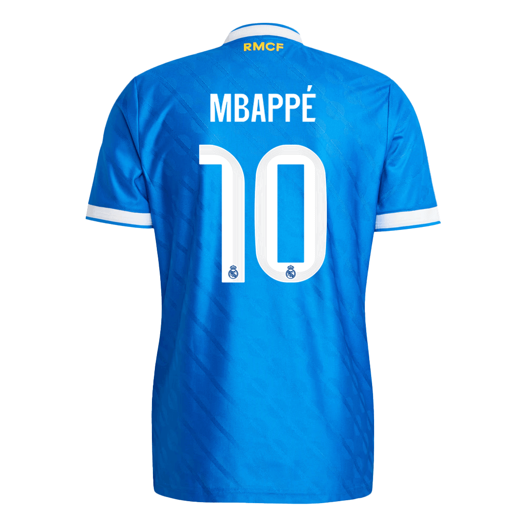 MBAPPÉ #10 Authentic Real Madrid Third Away Soccer Jersey 2025/26 Blue