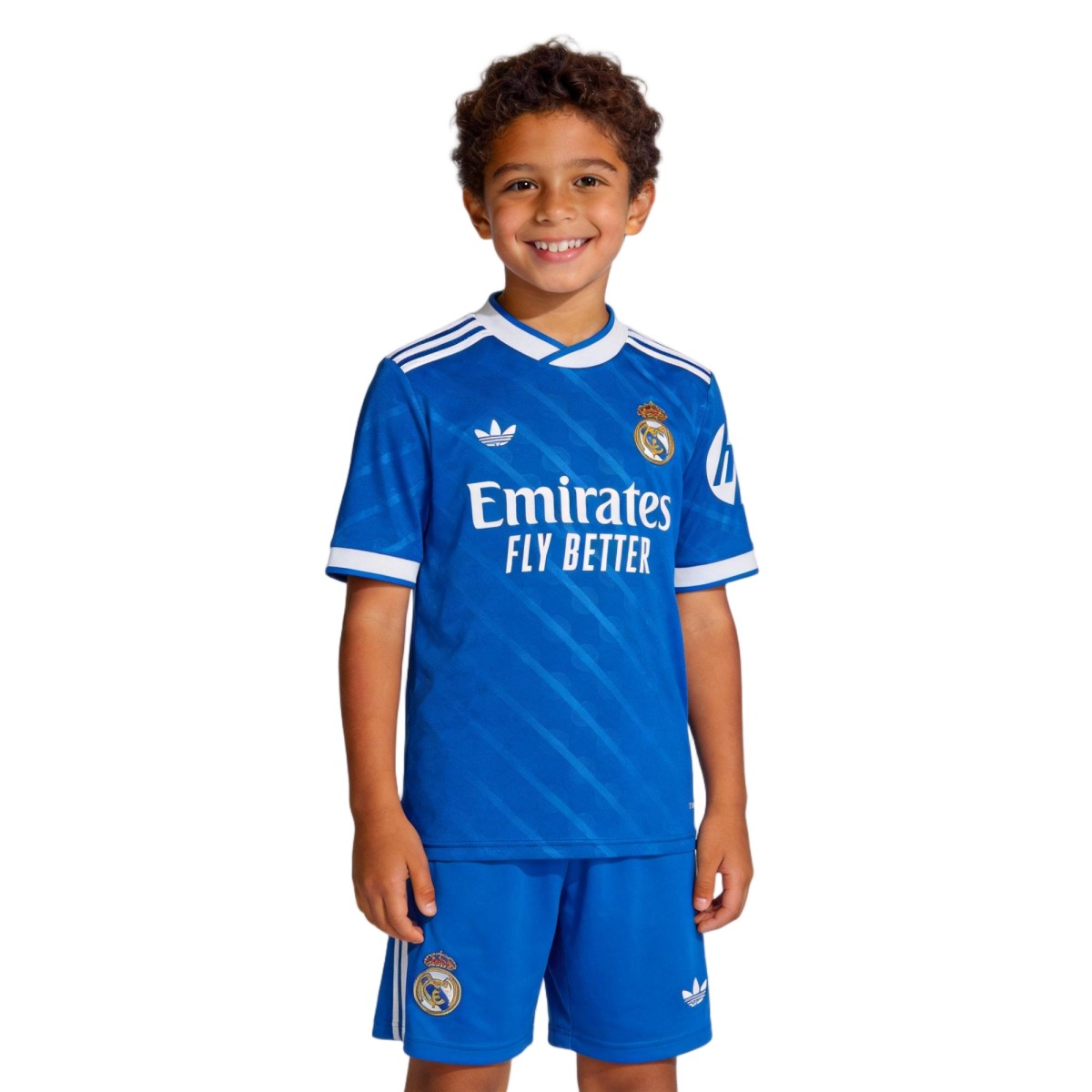 Kid's Real Madrid Third Away Soccer Jersey Kit(Jersey+Shorts) 25/26 Blue