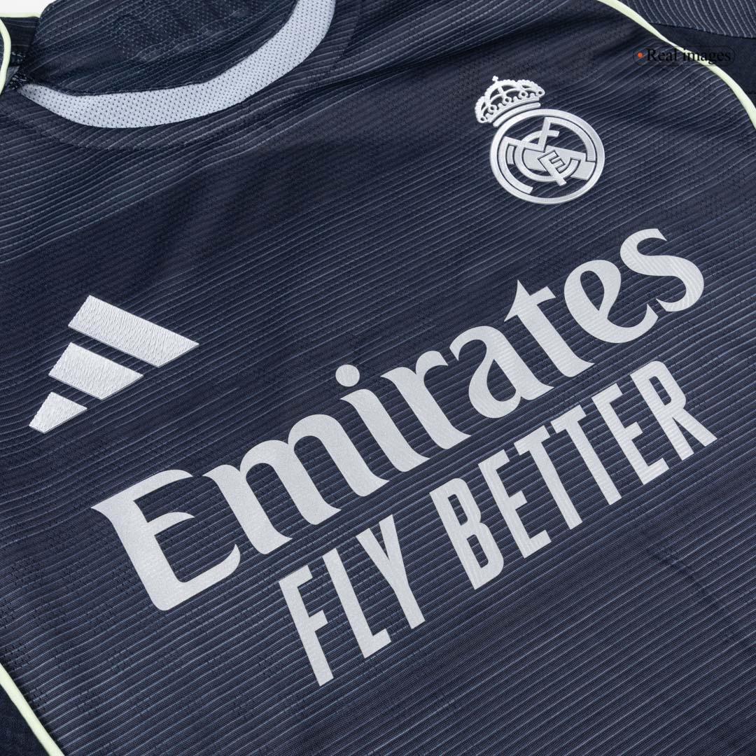 Player Version 25/26 Real Madid Away Long Sleeve Soccer Jesey Navy