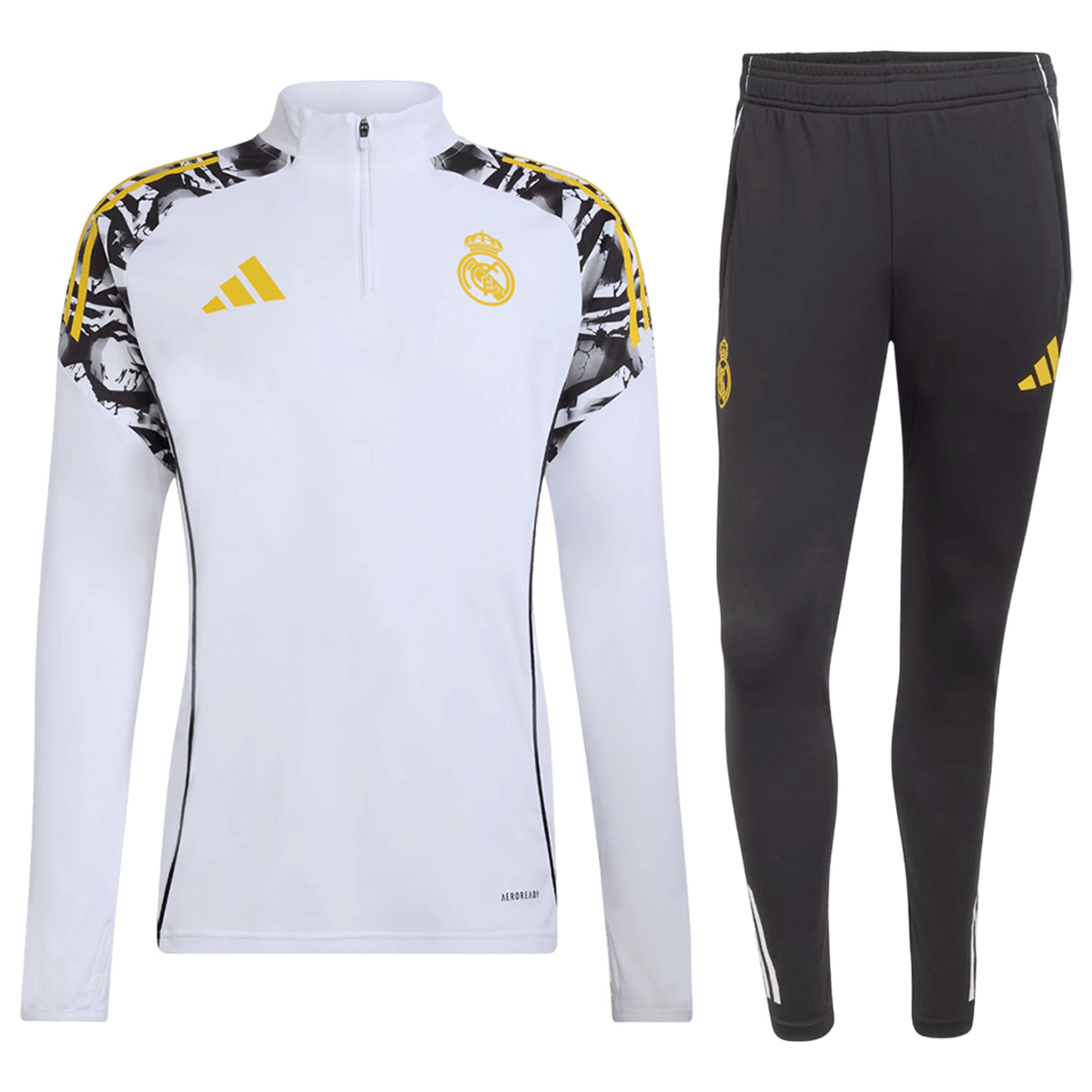 Real Madrid x MARVEL Zipper Sweatshirt Kit(Top+Pants) 25/26 White