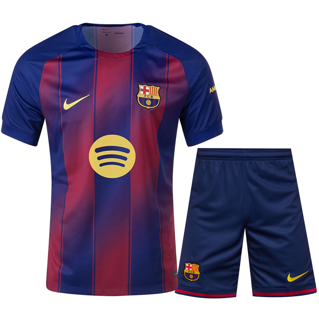 Barcelona Home Soccer Jersey Kit(Jersey+Shorts) 2025/26 Red&Blue