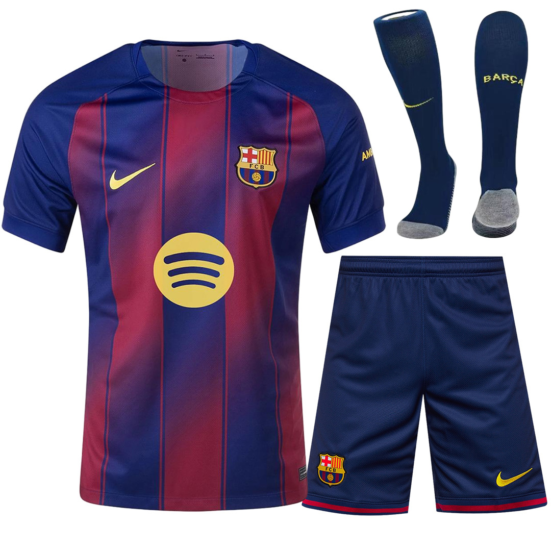Barcelona Home Soccer Jersey Kit(Jersey+Shorts+Socks) 2025/26 Red&Blue