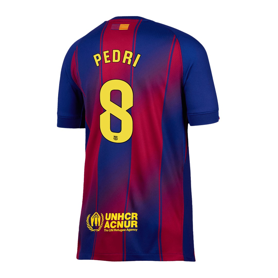 PEDRI #8 Barcelona Home Soccer Jersey 2025/26 Red&Blue