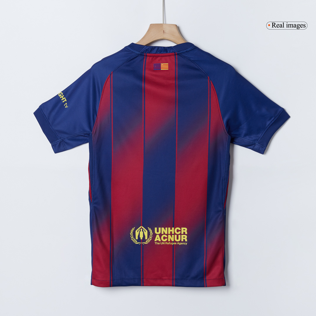 LEWANDOWSKI #9 Barcelona Home Soccer Jersey 2025/26 Red&Blue - UCL