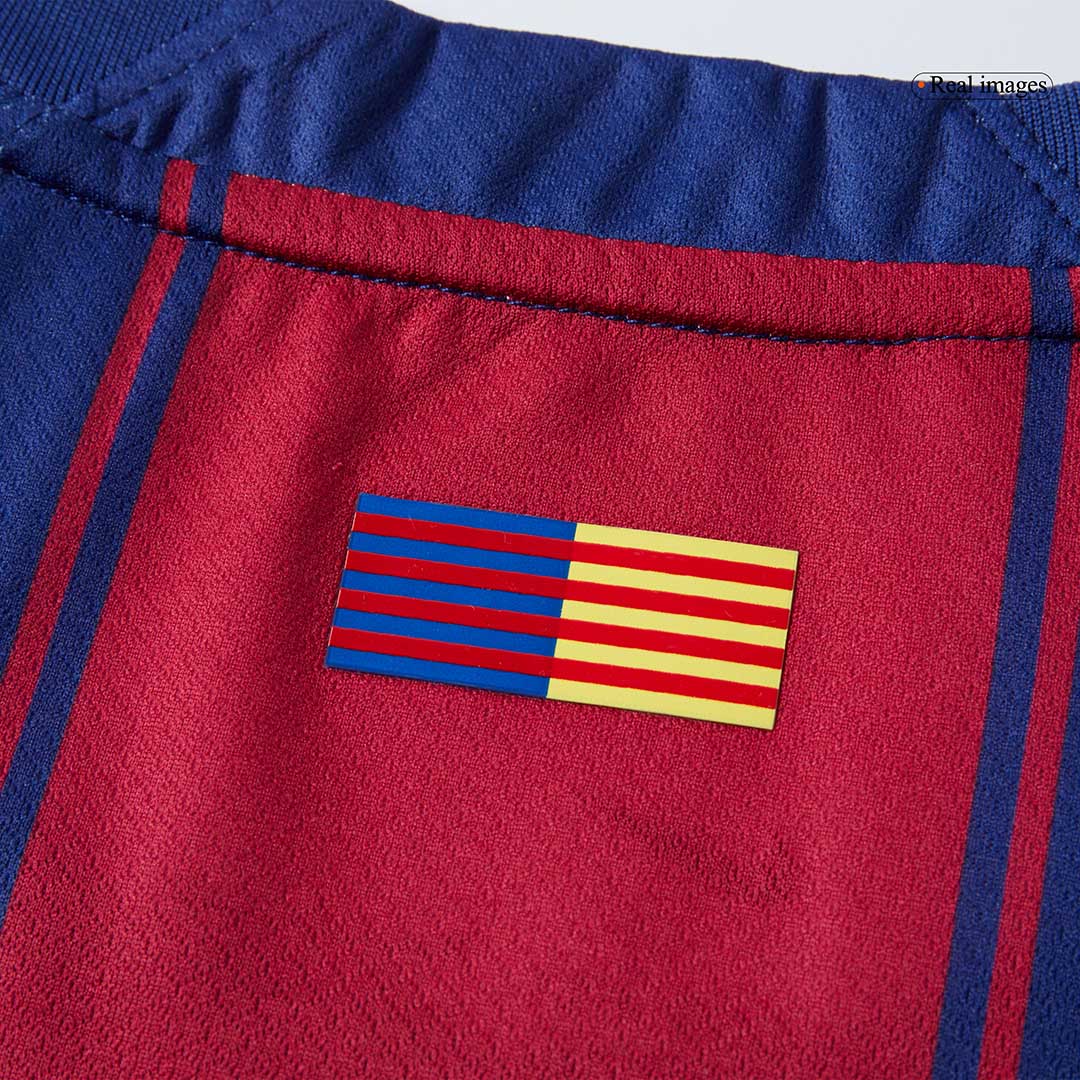 RAPHINHA #11 Barcelona Home Soccer Jersey 2025/26 Red&Blue - UCL