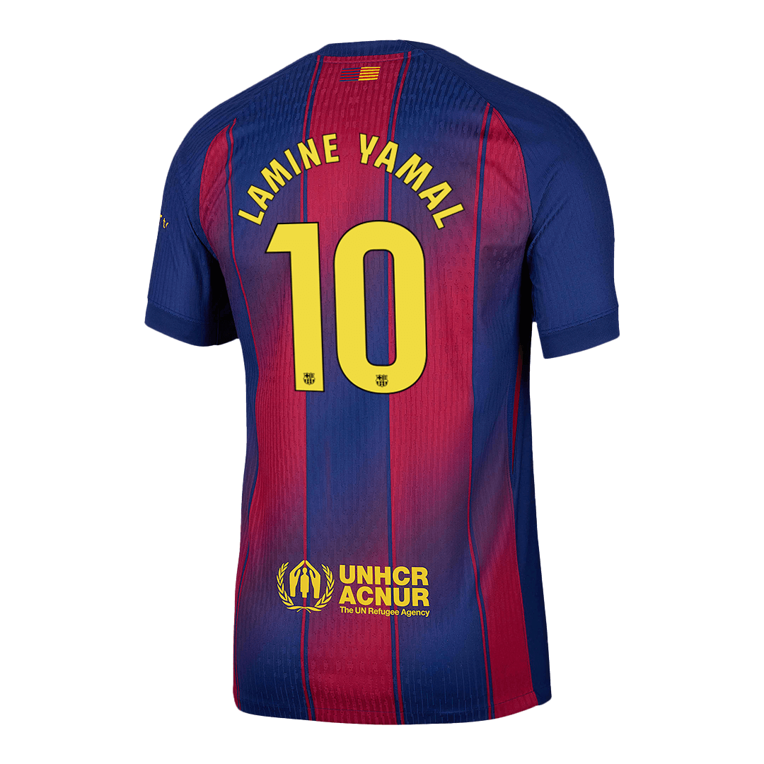 LAMINE YAMAL #10 Authentic Barcelona Home Soccer Jersey 2025/26 Red&Blue