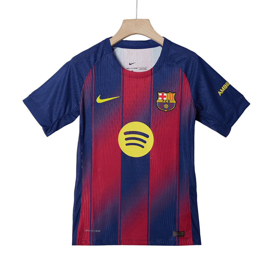 CUBARSÍ #2 Authentic Barcelona Home Soccer Jersey 2025/26 Red&Blue - UCL