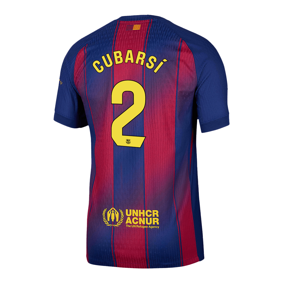 CUBARSÍ #2 Authentic Barcelona Home Soccer Jersey 2025/26 Red&Blue