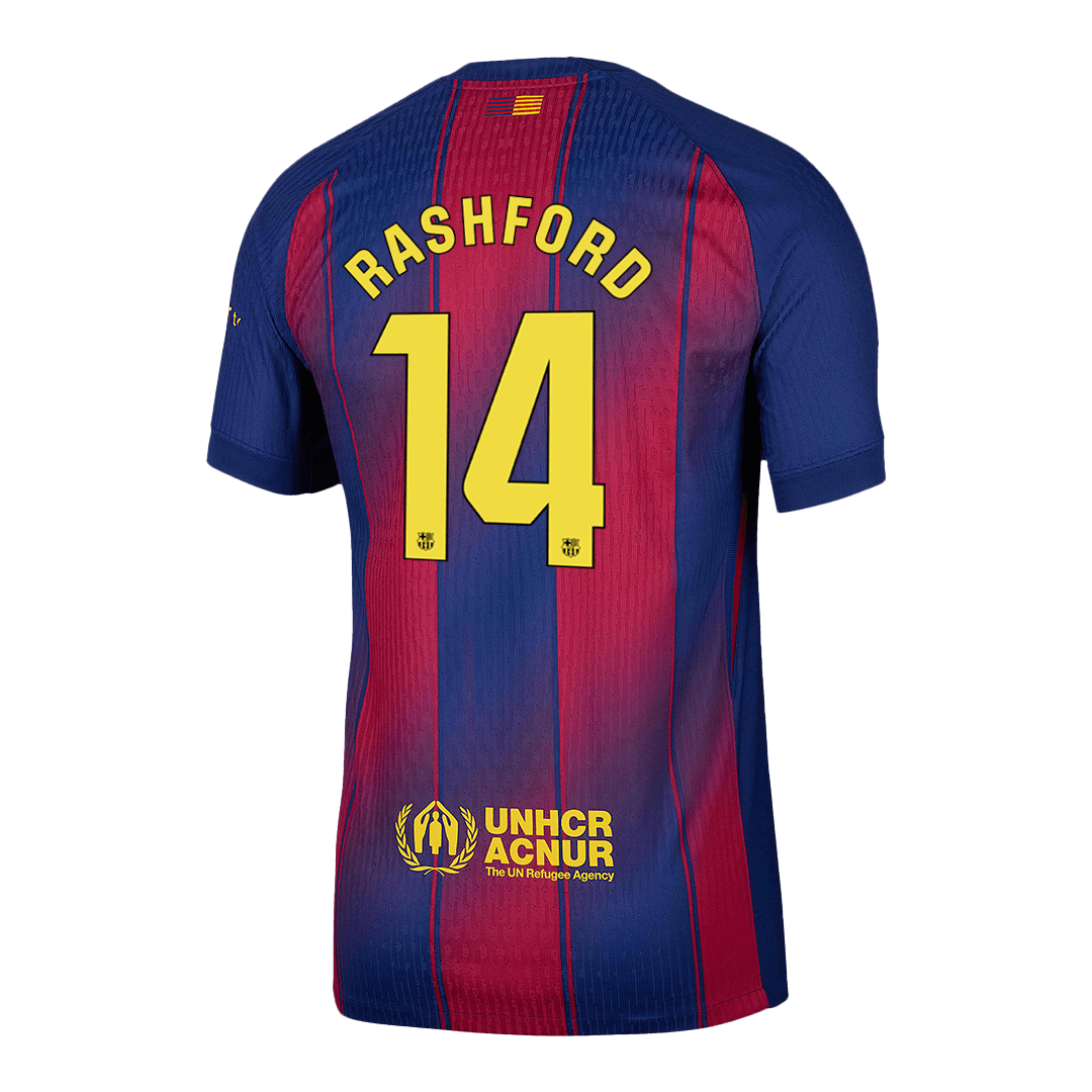 RASHFORD #14 Authentic Barcelona Home Soccer Jersey 2025/26 Red&Blue