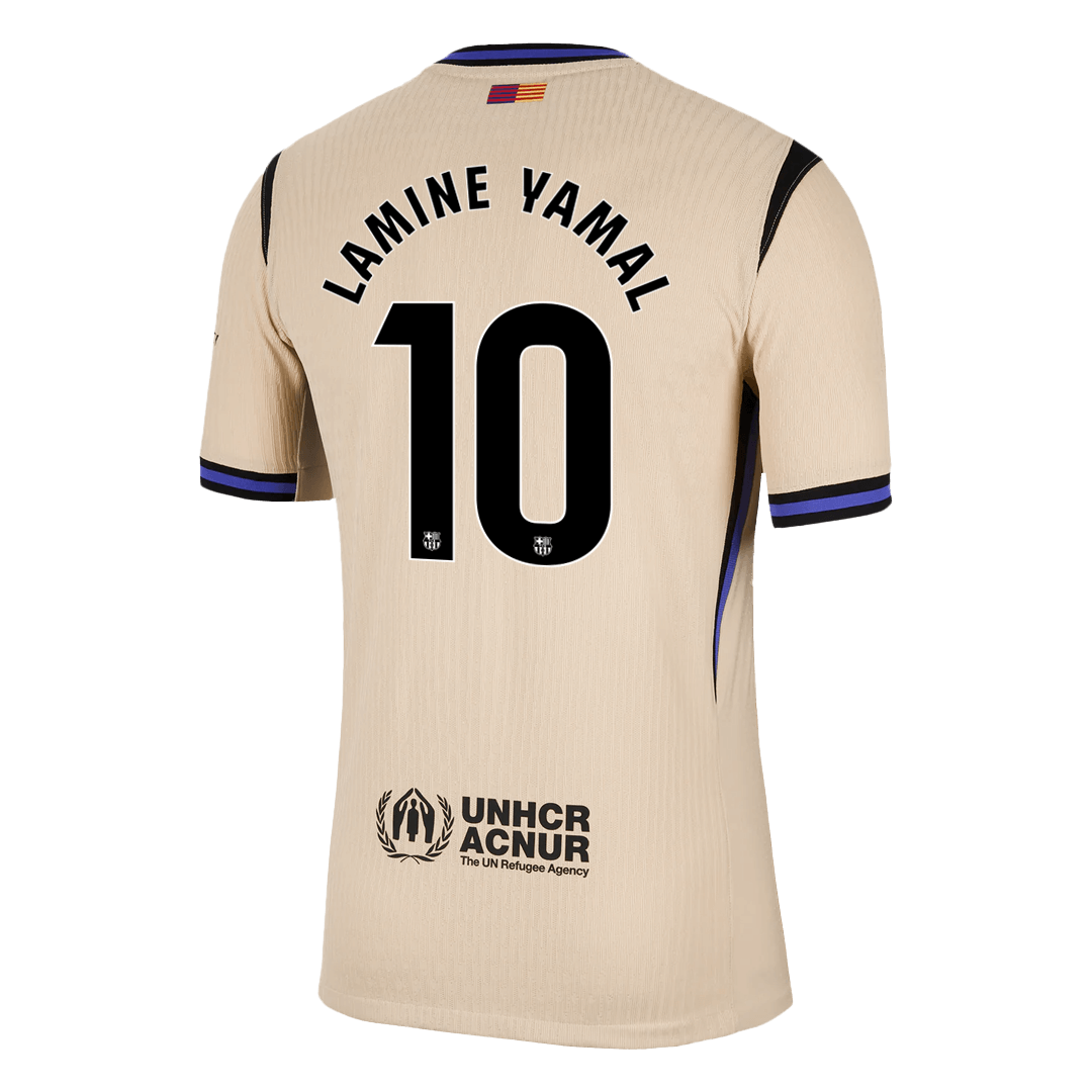 LAMINE YAMAL #10 Authentic Barcelona Away Soccer Jersey 2025/26 Yellow - UCL
