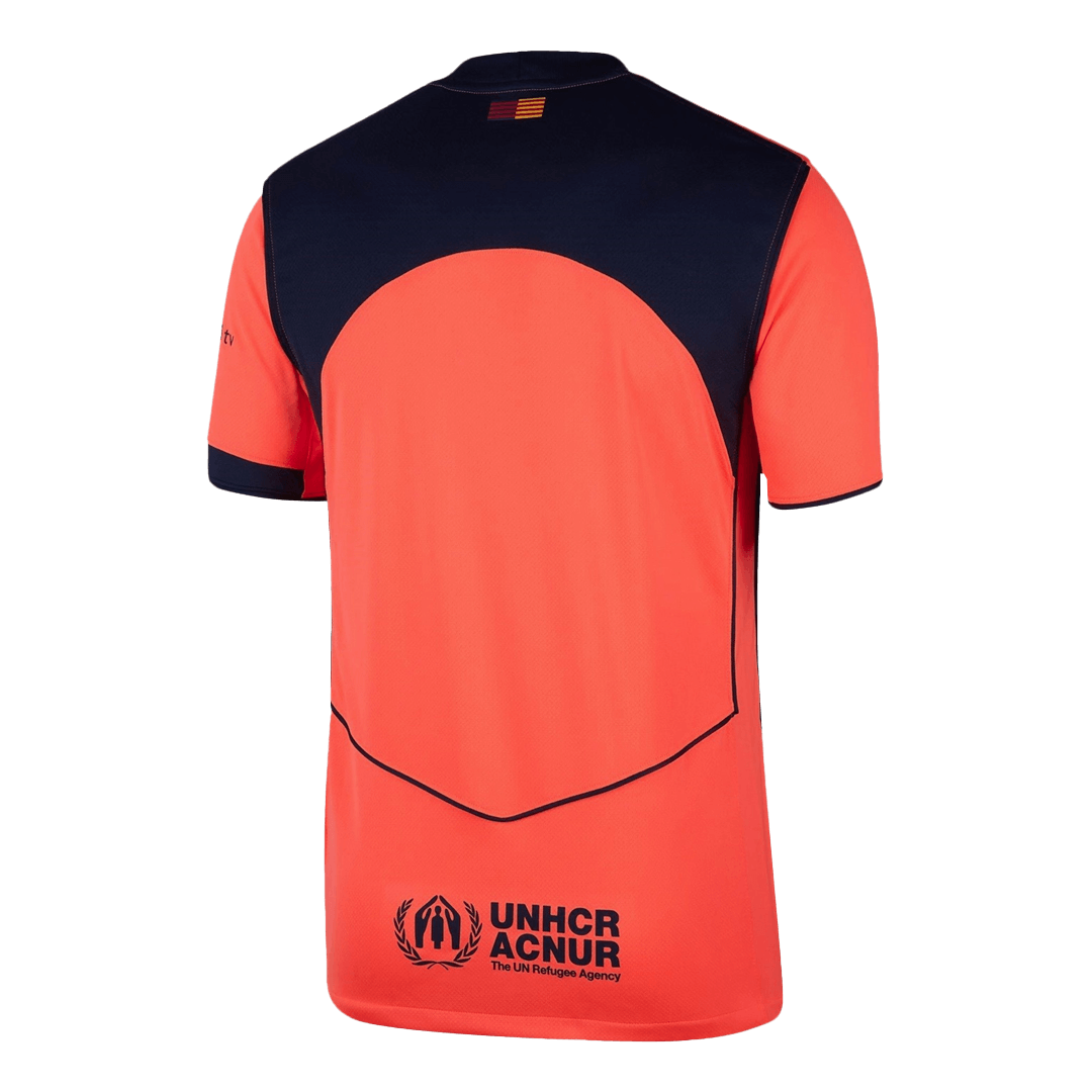 Barcelona Third Away Soccer Jersey Kit(Jersey+Shorts+Socks) 2025/26 Orange