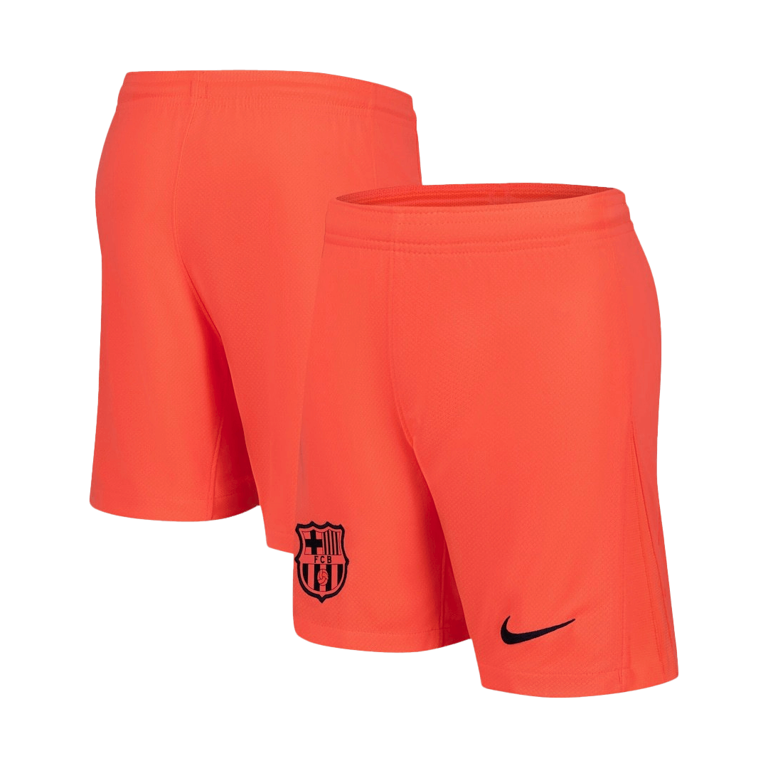 Barcelona Third Away Soccer Jersey Kit(Jersey+Shorts+Socks) 2025/26 Orange