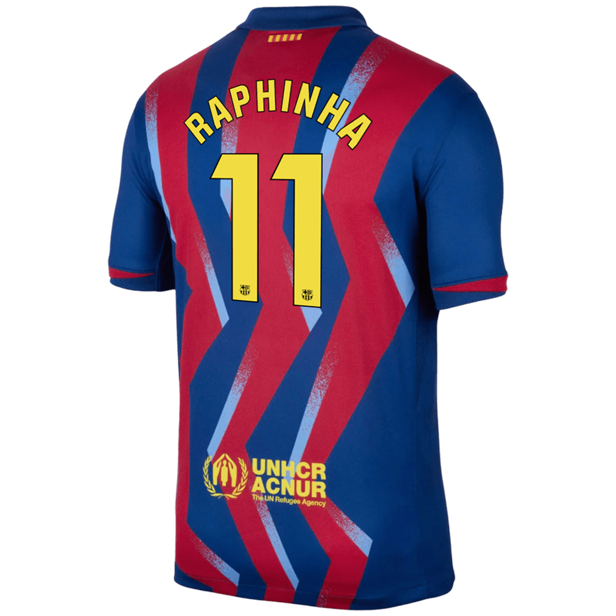 RAPHINHA #11 Barcelona Fourth Soccer Jersey 25/26 Red&Blue